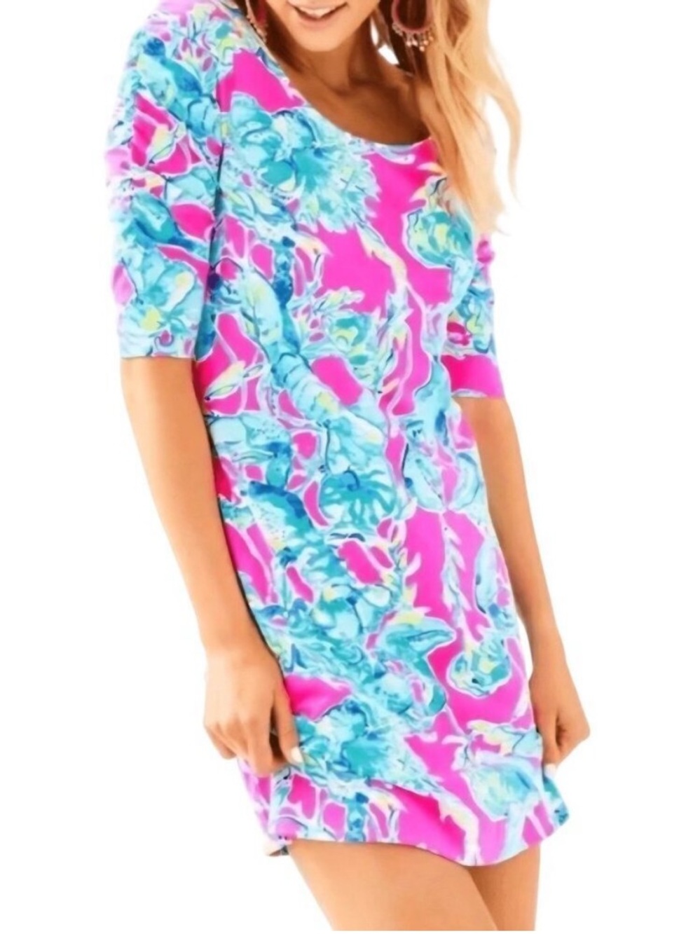 Lilly Pulitzer La Jolla Pima Cotton Dress, Lobsters in Love, medium
